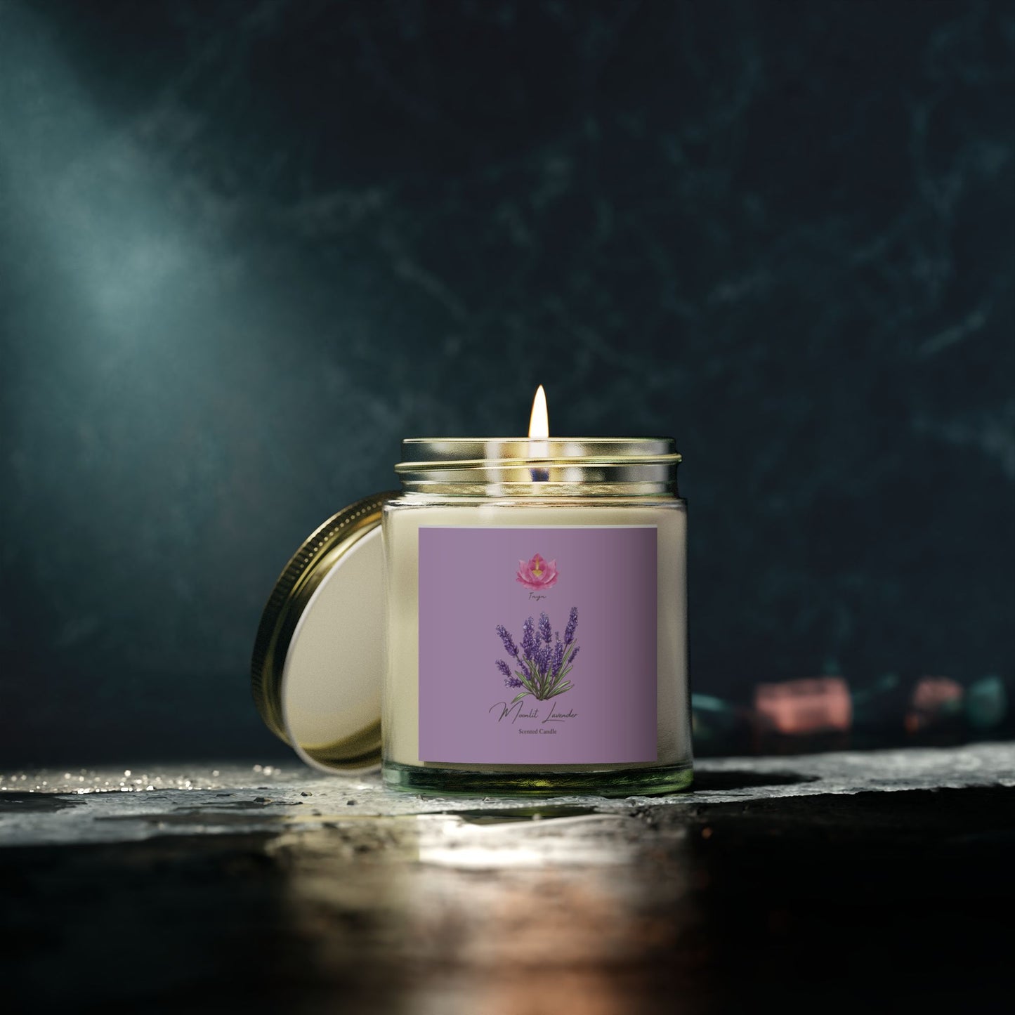 Moonlit Lavender Scented Candle - Lavender Scented Candles 4oz, 9oz | Coconut Apricot Wax