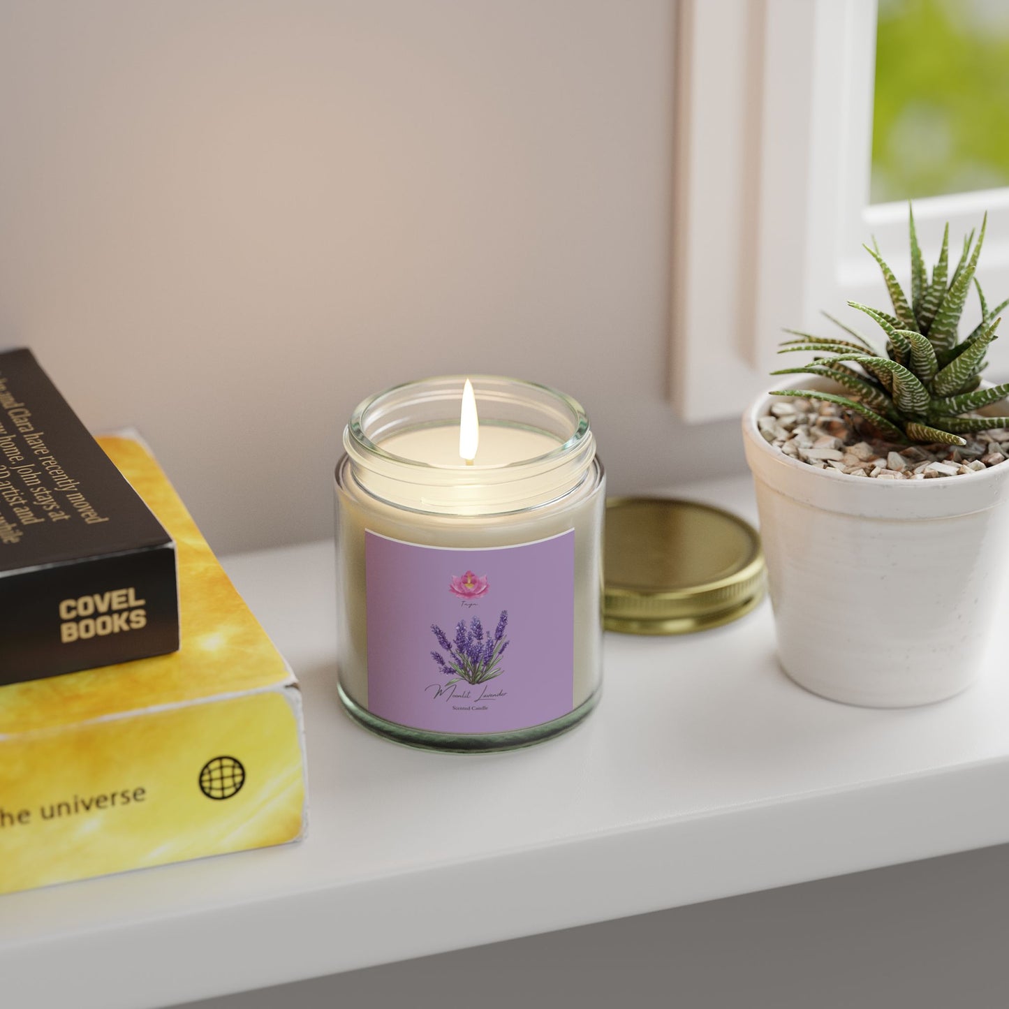 Moonlit Lavender Scented Candle - Lavender Scented Candles 4oz, 9oz | Coconut Apricot Wax
