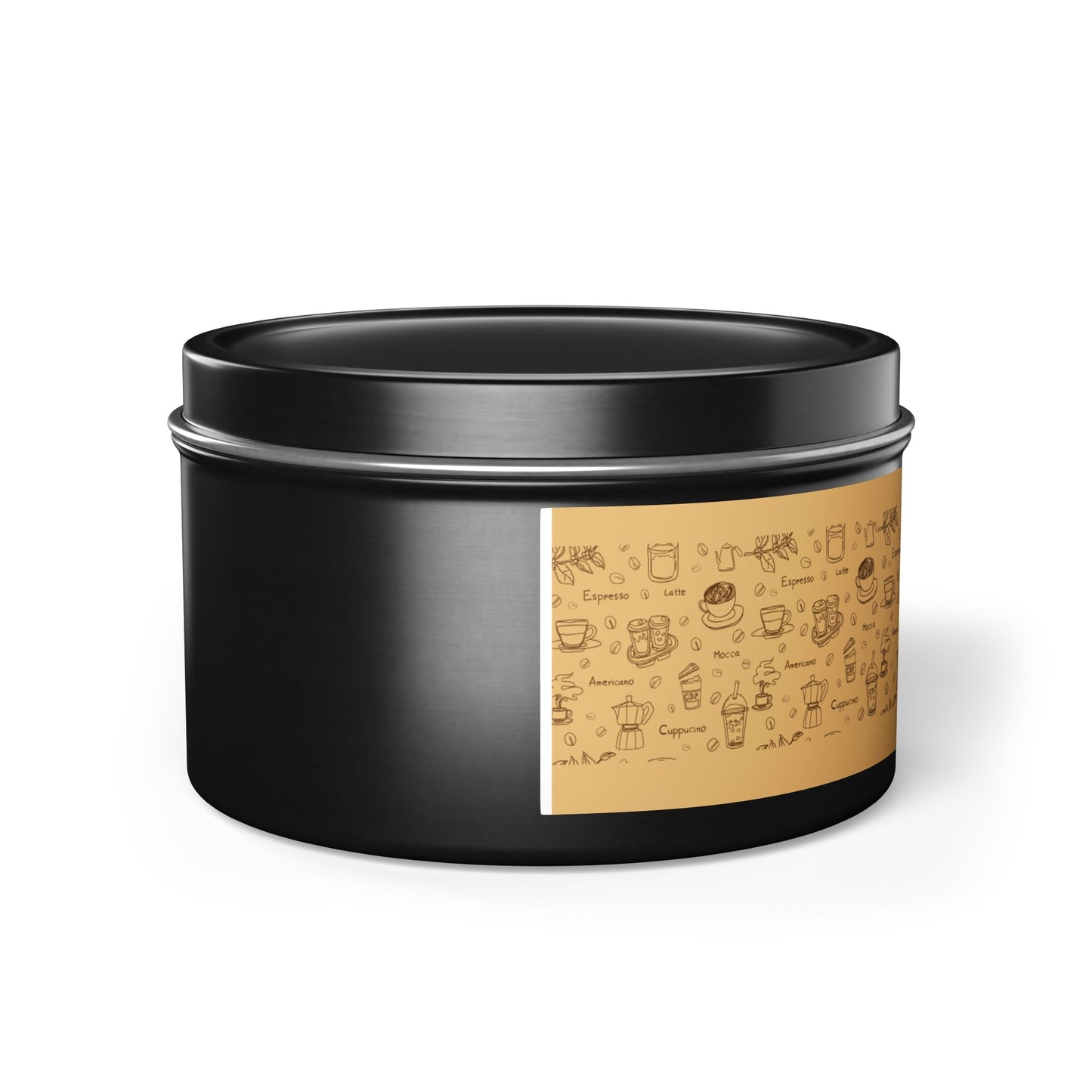 Taya's Mocha Ember - Coffee Scented Tin Candle 4oz 8oz | Coconut Soy Wax Blend