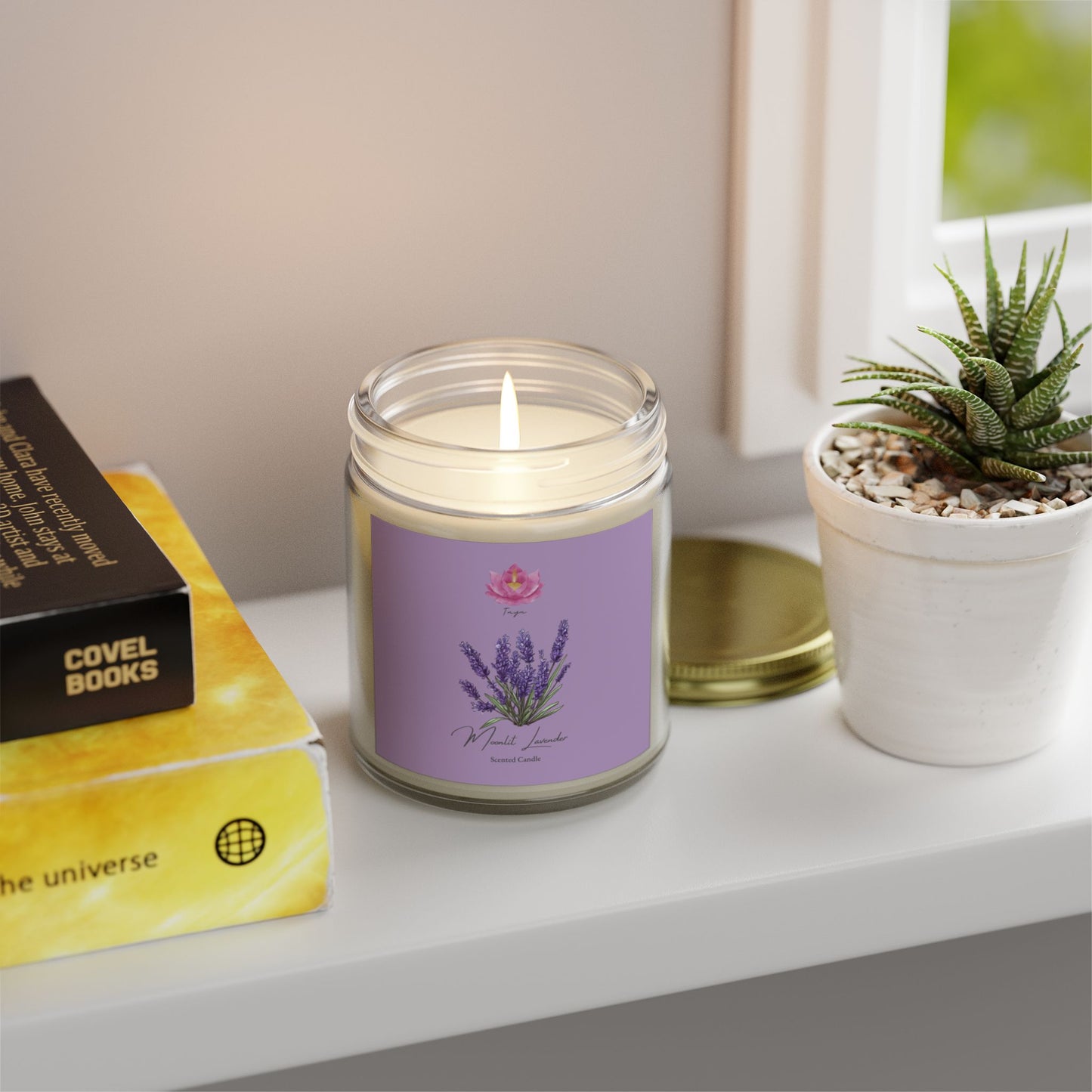 Moonlit Lavender Scented Candle - Lavender Scented Candles 4oz, 9oz | Coconut Apricot Wax